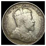 1904 Newfoundland Silver 20 Cents H Mint Mark NEAR