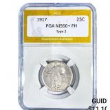 1917 Standing Liberty Quarter PGA MS66+ FH Type 2