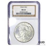 1926-D Silver Peace Dollar NGC MS63