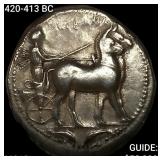 420-413 BC Messana AR Tetradrachm UNCIRCULATED