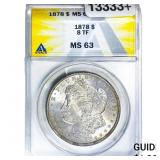 1878 Morgan Silver Dollar ANACS MS63