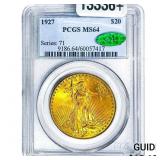 1927 CAC $20 Gold Double Eagle PCGS MS64