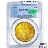 1927 CAC $20 Gold Double Eagle PCGS MS64