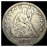 1875 Seated Liberty Quarter LIGHTLY CIRCULATED