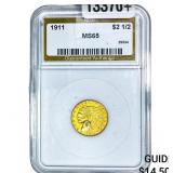 1911 $2.50 Gold Quarter Eagle NGS MS65