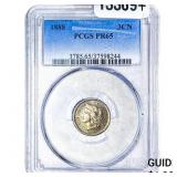 1888 Nickel Three Cent PCGS PR65