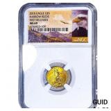 2015 $5 1/10oz Gold Eagle Narrow Reeds NGC MS69
