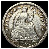 1853 Arrows Seated Liberty Half Dime NEARLY UNCIRC
