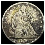 1876 Seated Liberty Half Dollar CLOSELY UNCIRCULAT