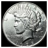 1928-S Silver Peace Dollar CLOSELY UNCIRCULATED
