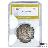 1834 Capped Bust Half Dollar PGA AU58