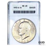 1972-D Eisenhower Dollar ANACS MS65