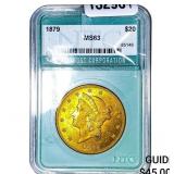 1879 $20 Gold Double Eagle NTC MS63