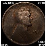 1922 No D Str Rev Wheat Cent ABOUT UNCIRCULATED