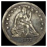 1877 Seated Liberty Quarter NEARLY UNCIRCULATED