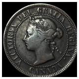 1891 Canada 1 Cent Victoria Penny CLOSELY UNCIRCUL