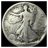 1916-D Silver Walking Liberty Half Dollar LIGHTLY