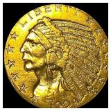 1909 Indian Head Half Eagle $5 Gold CLOSELY UNCIRC