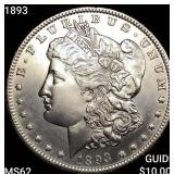 1893 Morgan Silver Dollar UNCIRCULATED