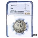 1921-D Walking Liberty Half Dollar NGC G6