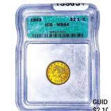 1903 $2.50 Gold Quarter Eagle ICG MS64