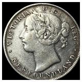 1896 Newfoundland Silver 20 Cents ABOUT UNCIRCULAT