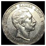 1903-A Silver 5 Mark Germany Prussia UNCIRCULATED