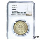 1936 Norfolk Half Dollar NGC MS67