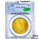 1924 CAC $20 Gold Double Eagle PCGS MS64
