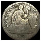 1861 Silver Half Dime NICELY CIRCULATED