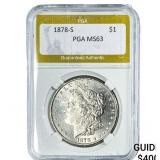 1878-S Morgan Silver Dollar PGA MS63