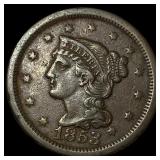 1853 Braided Hair Large Cent CHOICE AU