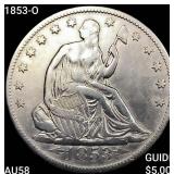 1853-O Seated Liberty Half Dollar CHOICE AU