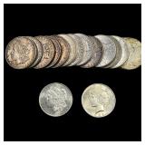 [15] 1883-1923 Morgan & Peace Silver Dollar Lot