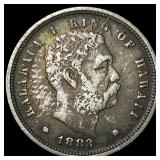 1883 Hawaii Silver Dime NEARLY UNCIRCULATED