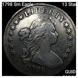 1798 Sm Eagle 13 Stars Draped Bust Dollar NEARLY U