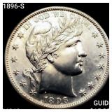 1896-S Barber Half Dollar CHOICE BU+