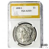 1898-S Morgan Silver Dollar PGA AU58+