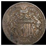 1864 Copper 2-Cent Piece LIGHTLY CIRCULATED