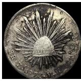 1873-Mo H Mexico Silver 8 Reales LIGHTLY CIRCULATE