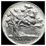 1935 Silver Half Dollar Connecticut Commemorative