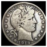 1914 Barber Half Dollar LIGHTLY CIRCULATED
