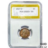 1927-D Wheat Cent PGA MS65+ BN