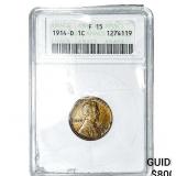 1914-D Wheat Cent ANACS F15