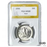 1936 Texas Half Dollar PGA MS68