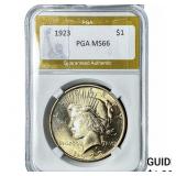 1923 Silver Peace Dollar PGA MS66