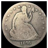 1876 Seated Liberty Half Dollar NICELY CIRCULATED