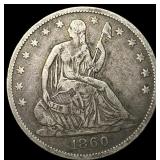 1860-O Silver Half Dollar NEARLY UNCIRCULATED