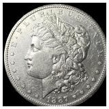 1887 Morgan Silver Dollar NEARLY UNCIRCULATED