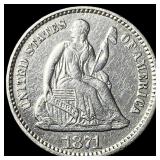 1871 Silver Half Dime UNCIRCULATED